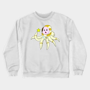 Octopus as Diver with Star Crewneck Sweatshirt